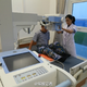 Inside the hospital on Fiery Cross Reef in the South China Sea.